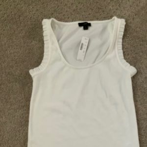 J. Crew Women’s Ribbed Ruffle Tank Top